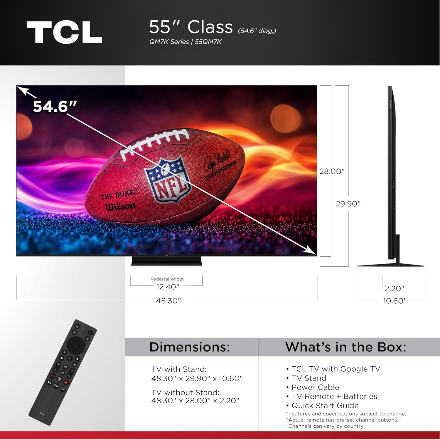 TCL 6-Series 55-inch Mini-LED 4K TV manufacturer media candidate